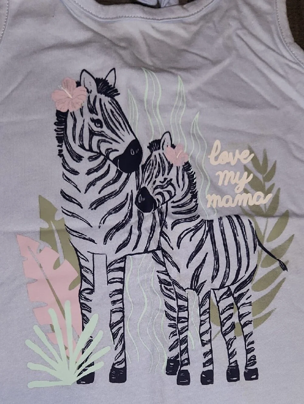 NWT Carter's Light Blue Zebra Tank with Navy Zebra Bike Shorts